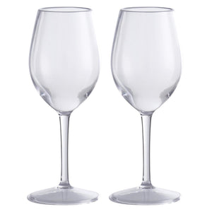 Wijnglazenset kunststof 2-delig 330ml