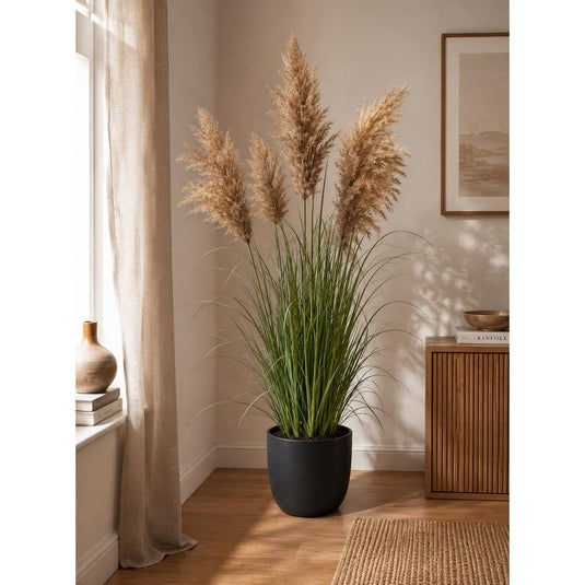 Deco plant met pampasgras 120cm in pot