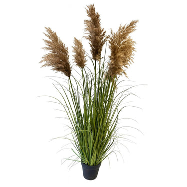 Deco plant met pampasgras 120cm in kunststof pot