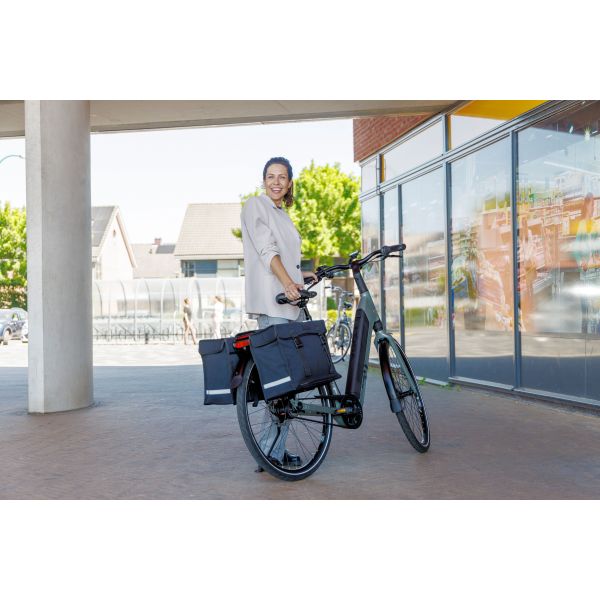 Load image into Gallery viewer, Burgers - new looxs tas new looxs double pannier deluxe zwart | 46l
