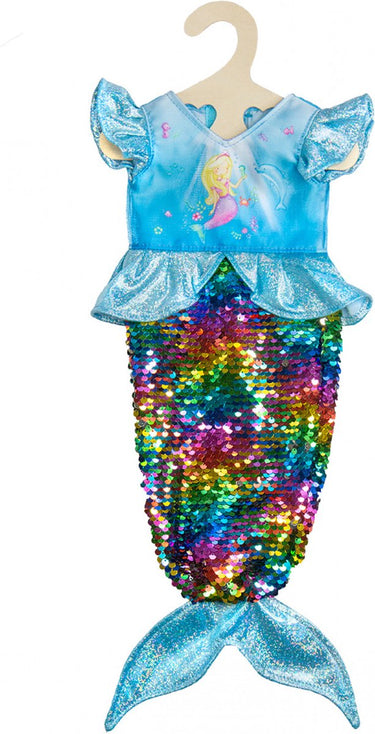 Heless poppenjurk zeemeermin met pailletten, 28-35 cm