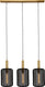 Lucide corina - hanglamp - 3xe27 - zwart - japandi