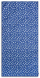 Swim essentials - strandlaken - 135 x 65 cm - handdoek - luipaardprint - sneldrogend microvezel - blauw
