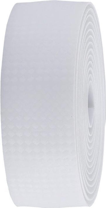 Bbb cycling raceribbon carbon stuurlint racefiets - extra grip - stuurtape zelfklevend - lengte: 200cm - dikte: 2.5mm - incl. stuurdoppen - wit - bht-04