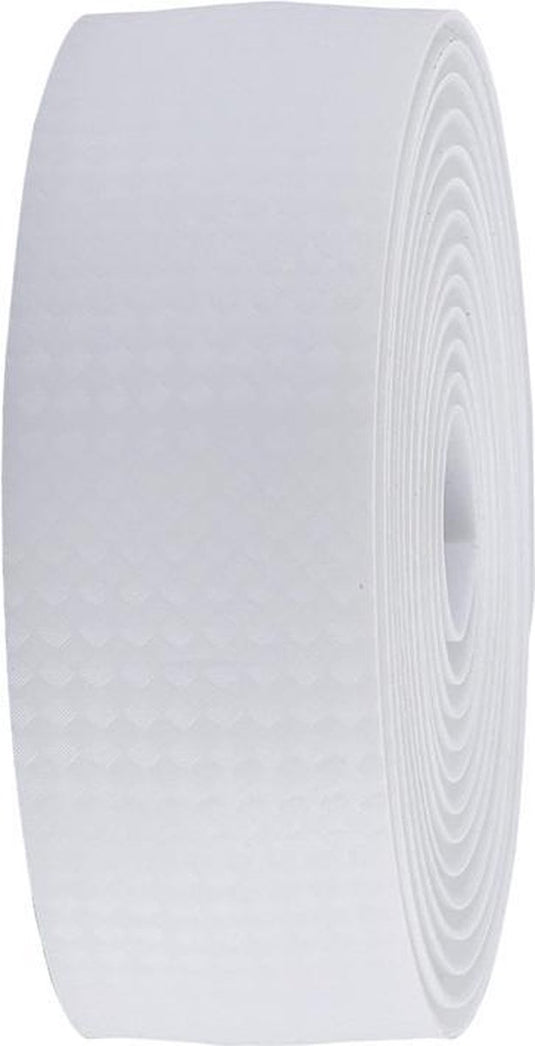 Bbb cycling raceribbon carbon stuurlint racefiets - extra grip - stuurtape zelfklevend - lengte: 200cm - dikte: 2.5mm - incl. stuurdoppen - wit - bht-04
