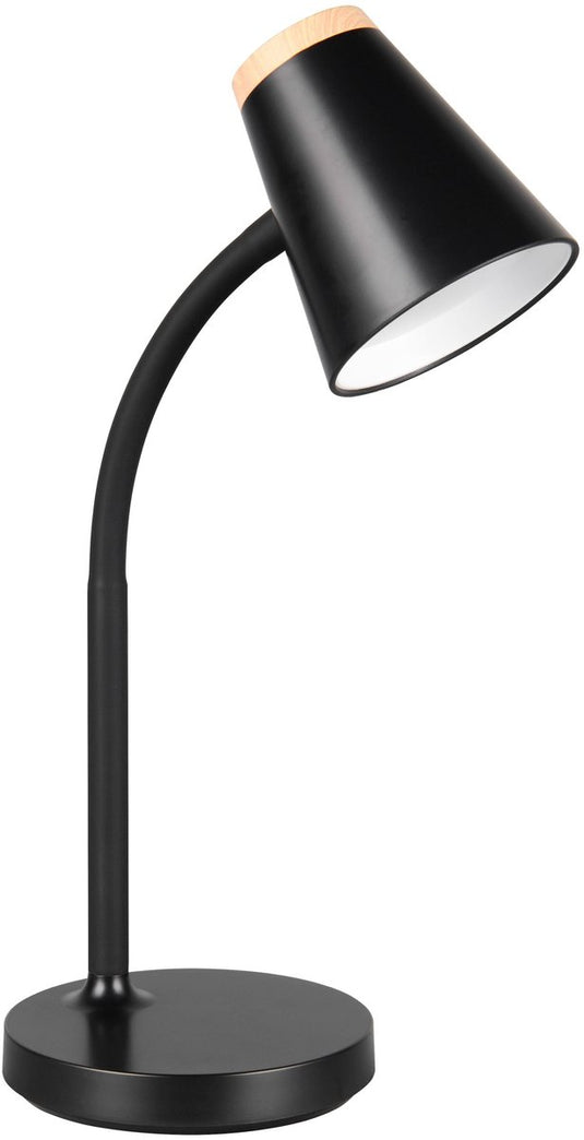 Rl live your light reality pongo - tafellamp - bureaulamp - zwart - incl. 1x smd 4,5 w - flexibel - led-printplaat met hoog voltage - niet dimbaar
