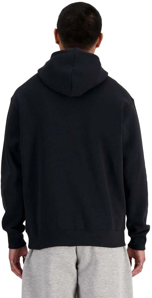 New balance sport essentials fleece hoodie heren trui - black