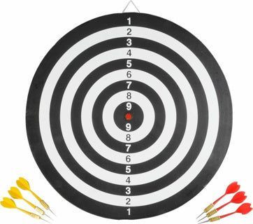 Engelhart longfield dubbelzijdig dartbord inclusief 6 pijltjes