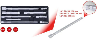 Ks tools verlengingsset extension set 9 pcs. ks-tools, 1 4 -3 8 -1 2