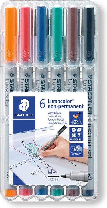 Staedtler lumocolor m non-permanent pen - box 6 st