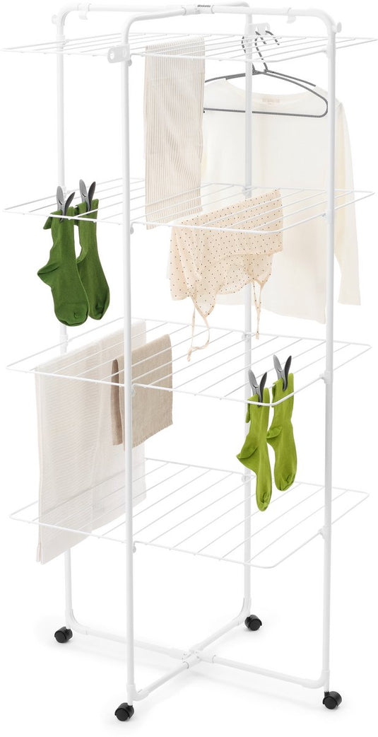 Brabantia hangon droogtoren - 30 m - inklapbaar wasrek - white