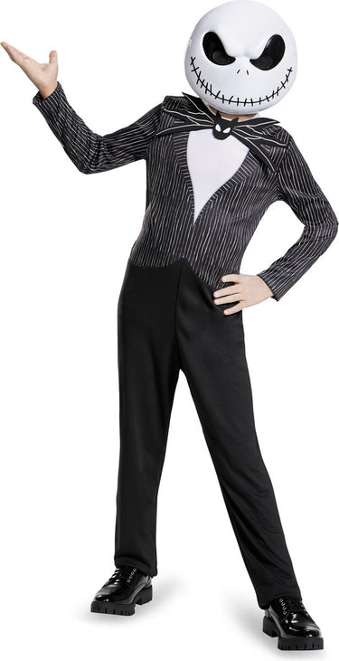 Disguise disney - nightmare before kerstmis, kostuum jack skellington classic, maat m (7-8 jaar), jongens
