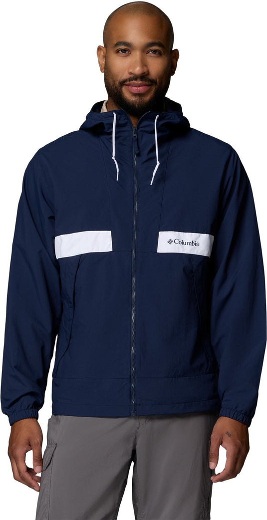 Columbia spire valley™ hooded windbreaker heren outdoorjas - collegiate navy, white