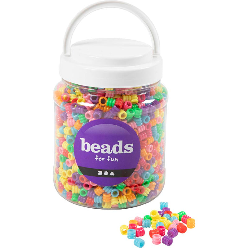 Afbeelding laden in galerijviewer, Https: www.cchobby.nl plastic-kralen-mix-d-7-mm-gatgrootte-3-mm-diverse-kleuren-265-gr-700-ml-1-doosje
