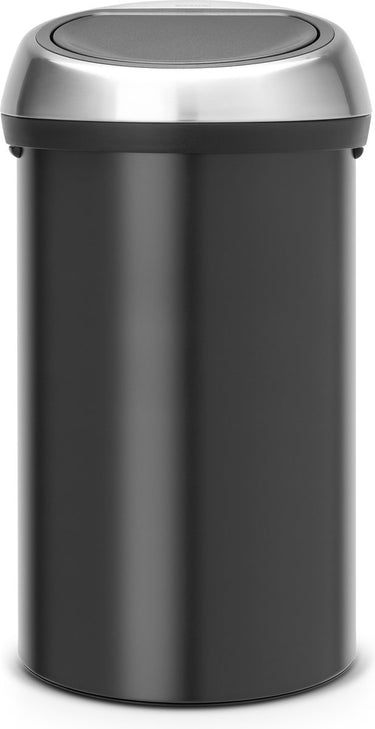 Brabantia touch bin prullenbak - 60 liter - matt black matt steel fingerprint proof deksel