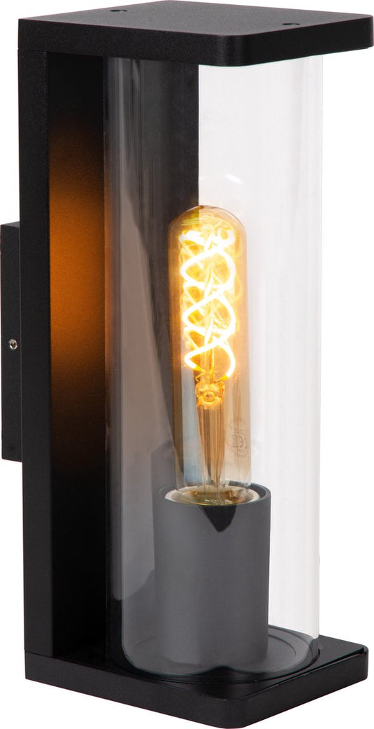 Lucide sligo - wandlamp binnen buiten - 1xe27 - ip54 - zwart