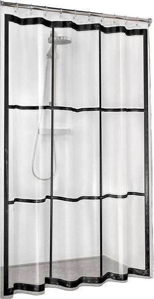 Sealskin brix douchegordijn 180x200 cm - peva - transparant zwart