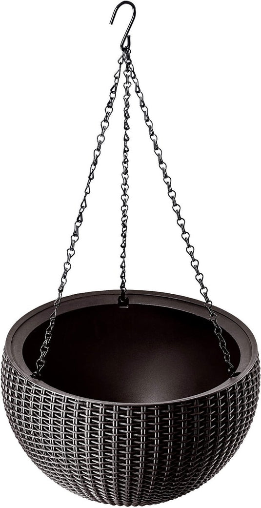 Curver bloempot keter hanging sphere planter koffiekleur mokka