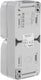 Schneider electric merten aquastar contactdoos - spatwaterdicht - opbouw - 2-voudig - randaarde - verticaal - ip44 - grijs