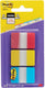 Post-it ® index strong, blauw, rood, geel, 25.4 x 38 mm, 22 tabs kleur dispenser