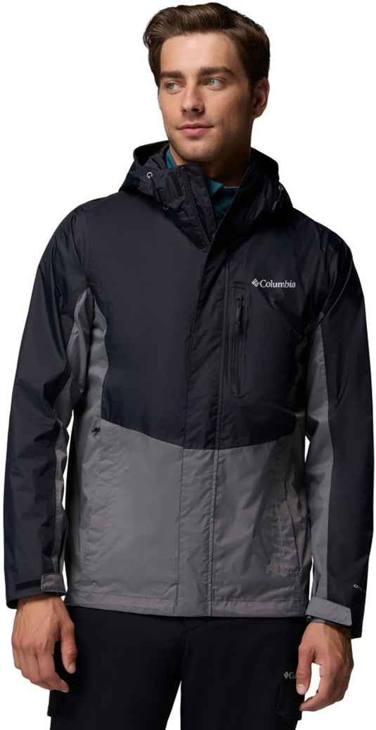 Columbia pouring adventure™ iii jacket heren outdoorjas - black, city grey