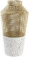 Dkd home decor vaas grijs gouden metaal modern (25 x 25 x 48 cm)