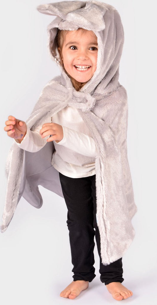 Den goda fen verkleedcape konijn fluffy deluxe 98-128 cm 3-8 jaar.