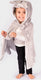 Den goda fen verkleedcape konijn fluffy deluxe 98-128 cm 3-8 jaar.
