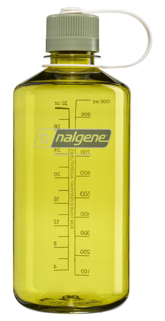 Nalgene - narrow mouth bottle - drinkfles - waterfles - 1000ml - bpa free - sustain - endive w oil nieuw