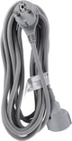 Q-link verlengsnoer - randaarde - plat - 3 x 1.5 mmâ² - 5 m - textiel - zilver