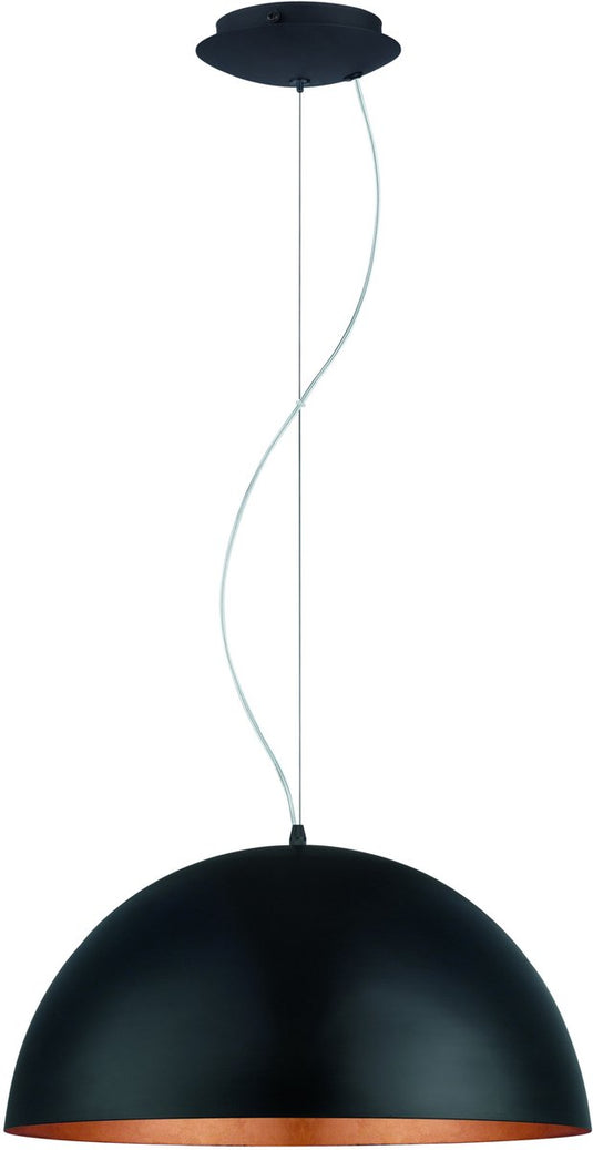 Eglo gaetano 1 hanglamp - e27 - ø 53 cm - zwart goud