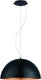 Eglo gaetano 1 hanglamp - e27 - ø 53 cm - zwart goud