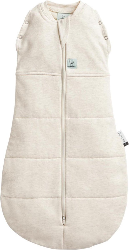 Ergopouch cocoon inbaker slaapzak - 2,5 tog - slaapzak baby - inbakerslaapzak - slaapzakken- 6-12 md - oatmeal marle