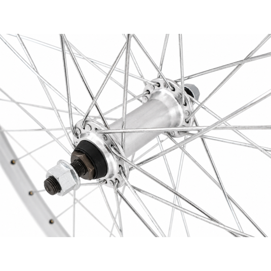 Abi voorwiel 28 inch zac 2000 - aluminium naaf - zilver