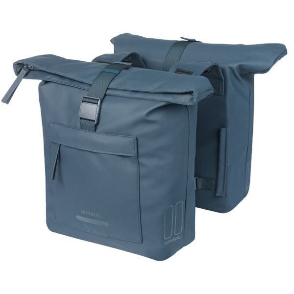 Load image into Gallery viewer, Basil b.v. tas basil brooklyn dubbel blauw | 41l
