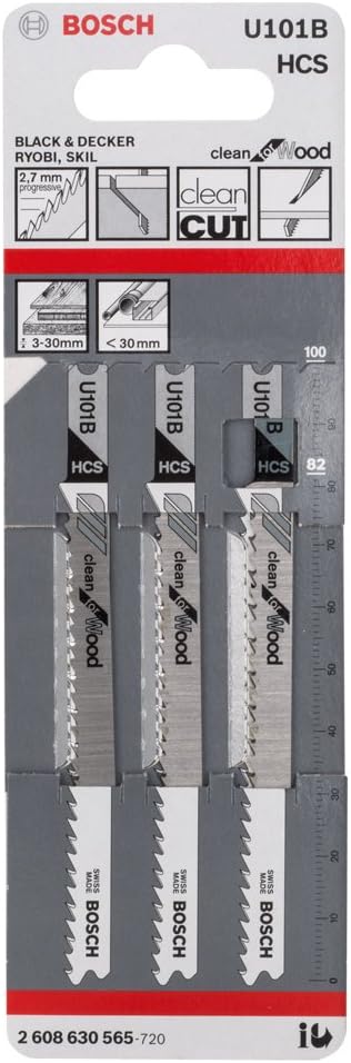 Bosch accessoires decoupeerzaagblad u 101 b clean for wood 3st - 2608630565