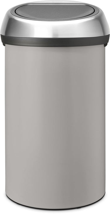 Brabantia touch bin prullenbak - 60 liter - soft grey matt steel deksel