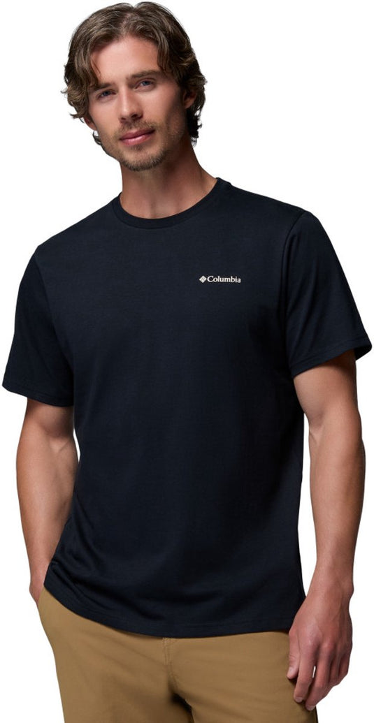 Columbia csc™ outdoor back graphic tee heren outdoorshirt - black, sunscape