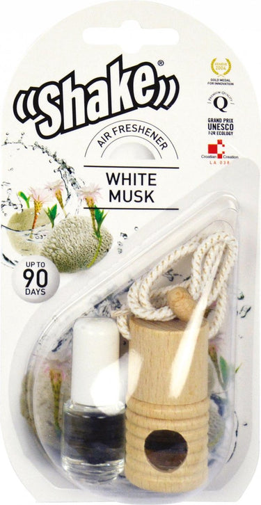 Shake white musk + navulling luchtverfrisser