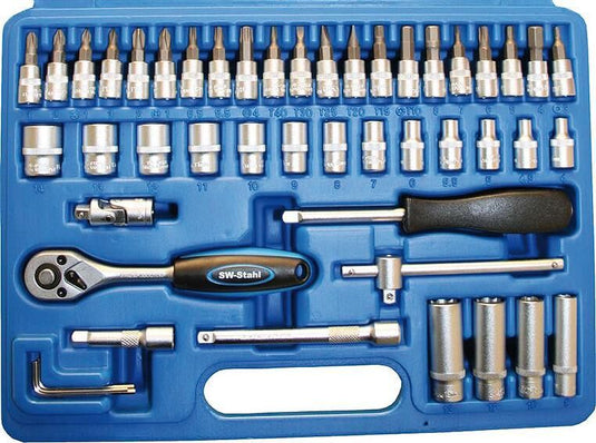 Sw stahl dopsleutel set socket set 47 pieces sw steel