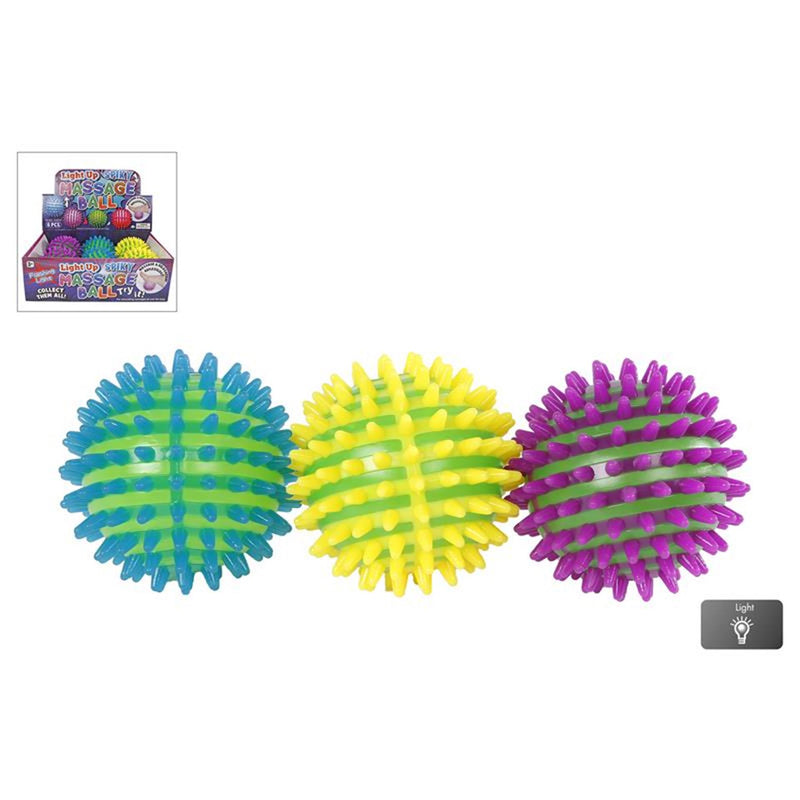 Load image into Gallery viewer, Stuiterbal spikey met licht 9cm
