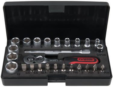 Ks tools dopsleutel set socket wrench set 1 4 26tlg.