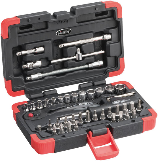 Vigor dopsleutel set v2414n socket wrench sets 1 4