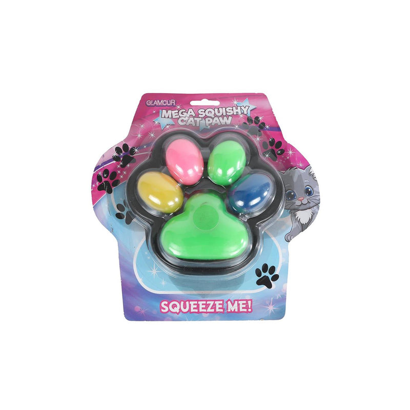 Load image into Gallery viewer, Glamour squishy mega kattenpoot 500gram 6ass 17cm
