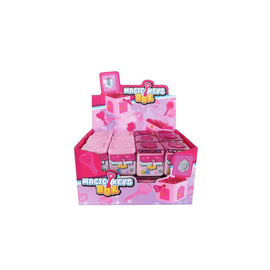 Verrassingsdoosje roze 5 sleutels - 5x5x5cm