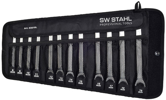 Sw stahl ratelsleutelset 03510l ring ratchet wrench set 8-19mm 12-tlg.