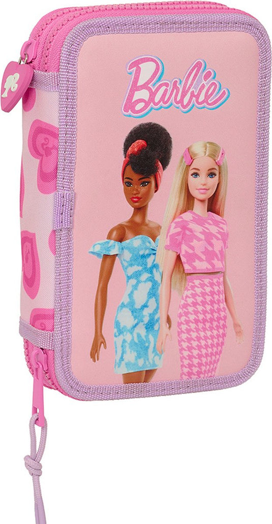 Barbie gevuld etui, heart - 28 st. - 19,5 x 12,5 x 4 cm - polyester