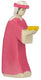 Holztiger kerstmis - caspar roze - 7x3x14cm - houten figuur - handgemaakt