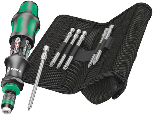 Wera kraftform kompakt 20 tool finder 2 met etui bitset (zwart groen, 13-delig)