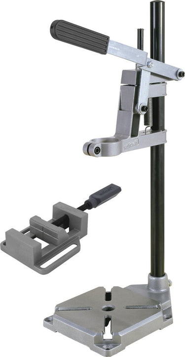 Wolfcraft - boorstandaard met bankschroef voor boormachine - tafelboormachine - kolomboor - machineklem - 3406301
